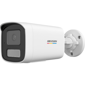 Hikvision ds-2cd1t47g3-liuf [ColorVu 3.0 + MD 3.0]Bala IP 4 Megapixel / Lente 4 mm / 50 mts IR + 50 mts Luz Blanca / Micrófono Integrado / ACUSENSE Lite / Exterior IP67 / WDR 120 dB / PoE / Micro SD
