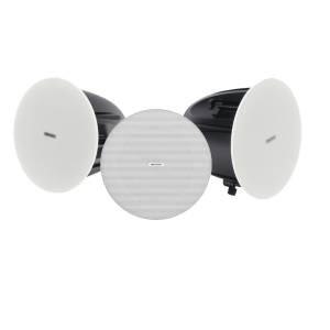 Hikvision ds-qaz-kit610-bs Kit Altavoz principal y 2 bocinas secundarias | Bluetooth  | Solo alimenta la principal  |  Hik-Connect  | 10 Watts |  Musical Ambiental | Voceo | Calendarización de audios