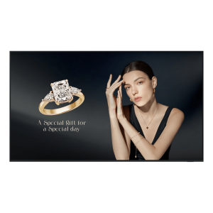 Samsung Electronics qh115fe Pantalla LED 115 4K UHD / Panel VA / Brillo 1,000 nit / Contraste Dinámico Mega / Ángulo de Visión 178°/178° / Tizen 8.0 / Bezel-less / Soporte 24/7 / HDMI 2.1 / DisplayPort 1.4 / WiFi-Bluetooth