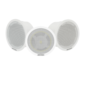 Hikvision ds-qaz-kit203-bs Kit Altavoz principal y 2 bocinas secundarias, solo alimenta la principal  | Bluetooth |  Hik-Connect | Musical Ambiental | Voceo | Calendarización de audios
