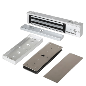 Enforcer Secolarm e941sa600pq/kitu Kit Para Control de Acceso Incluye Chapa Magnética de 600 Lbs  / Montaje En U Para Puerta de Cristal /  Uso Interior / Certificación UL
