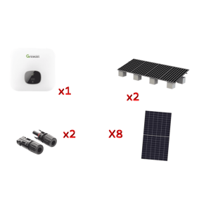 Growatt min5000kit1 Kit Solar Interconexion  / 5kW  220Vca / Inversor GROWATT / Montaje Incluido