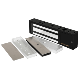 Enforcer Secolarm e941sb1k2pq/kitu Kit Para Control de Acceso Incluye Chapa Magnética de 1200 Lbs Color Negro / Montaje En U Para Puerta de Cristal /  Uso Interior / Certificación UL / Diseño Elegante