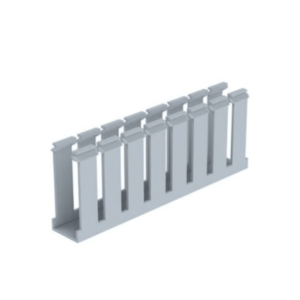 Panduit g1x1lg6 Canaleta Ranurada de PVC sin Tapa, Tipo G, 1.25 in de Ancho, 3.12 in de Alto y 1800 mm de Largo, Color Gris