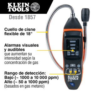 Klein Tools et-120 Detector de Fugas de Gas Combustible.