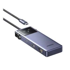 Ugreen 45155 Hub USB-C 7 en 1 / USB-C a HDMI 4K 60Hz / 2x USB-A 3.0 + USB-C 3.0 + USB-A 2.0 / Gigabit Ethernet / PD 100W / Cable 20 cm (7.9 in)