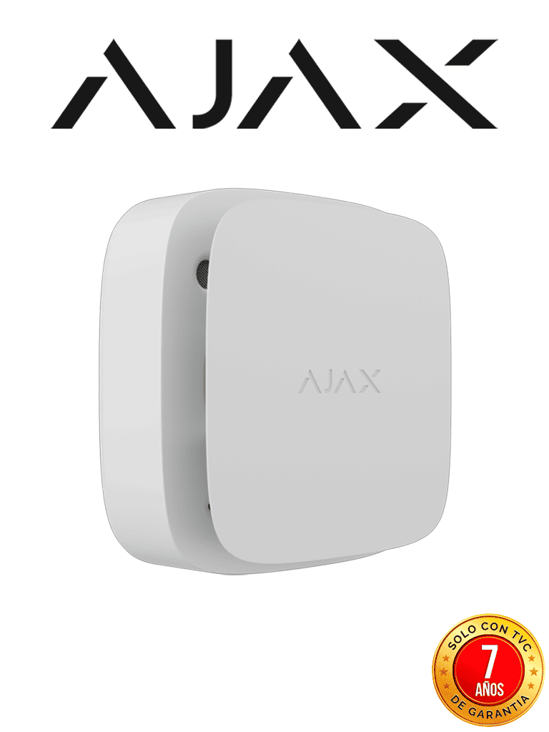 AJAX FireProtect 2 RB (Heat/Smoke) - Detector inalámbrico de incendio con sensores de Calor y Humo. Color Blanco #VIVESEGURO