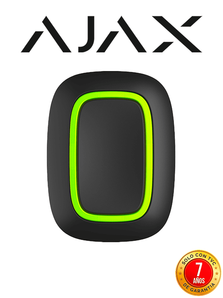 AJAX Button B - Botón inteligente multifuncional. Botón de pánico / Control de dispositivos de automatización / Silenciar alarmas de detectores de incendios. Color Negro (28202.26.BL3) #MCI2 #AJAXBUTTON