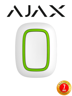 AJAX Button W - Botón inteligente multifuncional. Botón de pánico / Control de dispositivos de automatización / Silenciar alarmas de detectores de incendios. Color Blanco (28203.26.WH3) #VIVESEGURO #AJAXBUTTON