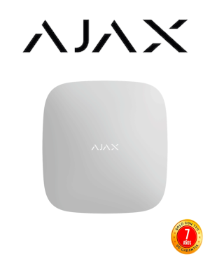 AJAX Hub 4G - Panel de alarma Ethernet y conexión 4G LTE color Blanco APP AJAX PRO IOS y Android hasta 100 dispositivos Hasta 50 Usuarios Hasta 15h de duración de la batería/ NO compatible con dispositos WINGS/ #AJAXNUEVO