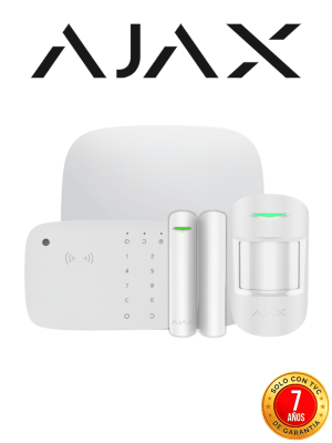 AJAX KIT HUB 4G KEYPADCOMBI - Panel de alarma Hub 4G conexión ETHERNET- 4G APP AJAX PRO iOS y Android , 1 sensor de movimiento, 1 detector puerta o ventana, 1 Teclado táctil inalámbrico con sirena incluida y lector DESFire. #AJAXBDAYS