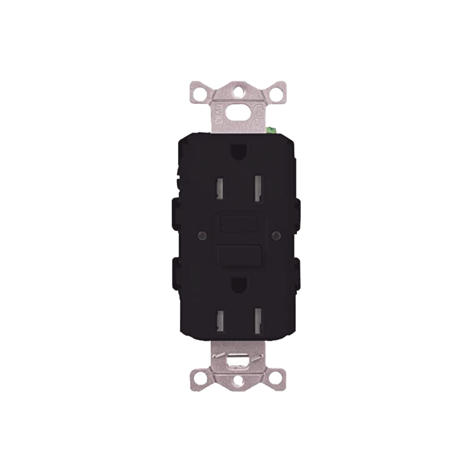 Lutron Electronics car-15-gfst-bl-s Tomacorriente 125V 15A resistente a manipulaciones, color negro.