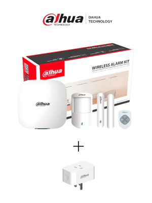 DAHUA PAQUETE SMART HOME - Paquete de intrusión y domótica residencial, Incluye: KIT ART-ARC3000H-03-W2 + conector inteligente DHI-ICS2-W2 GRATIS, App DMSS, Frecuencia 433 MHz, Tecnología: AirShield