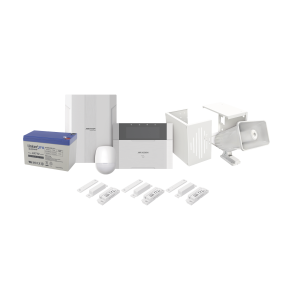 Hikvision ds-pha64-lp/plus KIT Panel de Alarma AX HYBRID PRO / 1 Panel Híbrido / 1 Monitor LCD / 2 PIR / 3 Contactos Magnéticos / 1 Sirena / 1 Gabinete para Sirena / 1 Batería 12 vcc 7 Amp