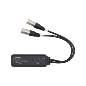 Epcom Proaudio epp-aud2xde Extensor de Audio Dante® 2CH XLR Output Adapter | Entrada Digital Dante® | Salida XLR Balanceada/No Balanceada | Latencia Configurable 1-5ms | HDMI 1.4 | HDCP 1.4 | PoE IEEE802.3af | USB-C | Transmisión 100m