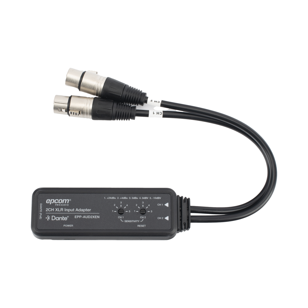 Epcom Pro Audio Epcom Proaudio epp-aud2xen Extensor de Audio Dante® | 2CH XLR Input ...