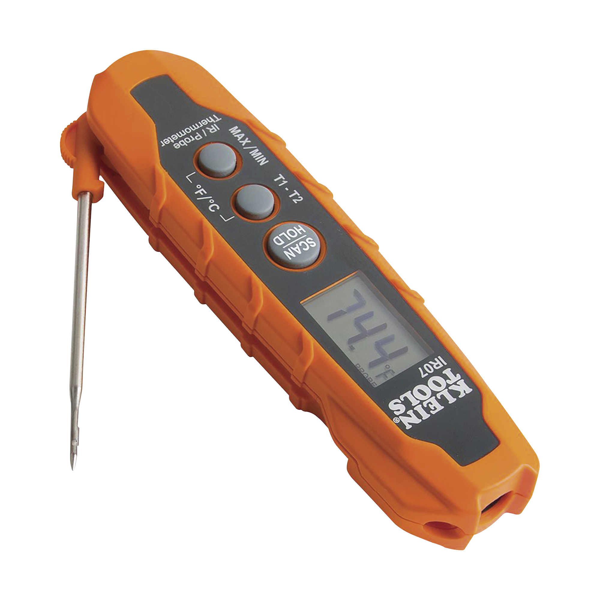 Klein Tools ir-07 Termómetro Doble IR/Sonda con Medición ºC y ºF. Con Pantalla Retroiluminada