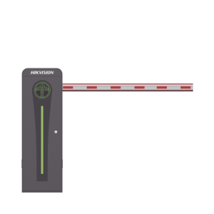 Hikvision kt-320-led(4mr) Barrera Vehicular con Brazo Iluminado Led 4 mts INCLUIDO / Derecha / Alto Desempeño / Brushless / Semáforo Rojo-Verde en Gabinete / Incluye 2 Controles Remotos