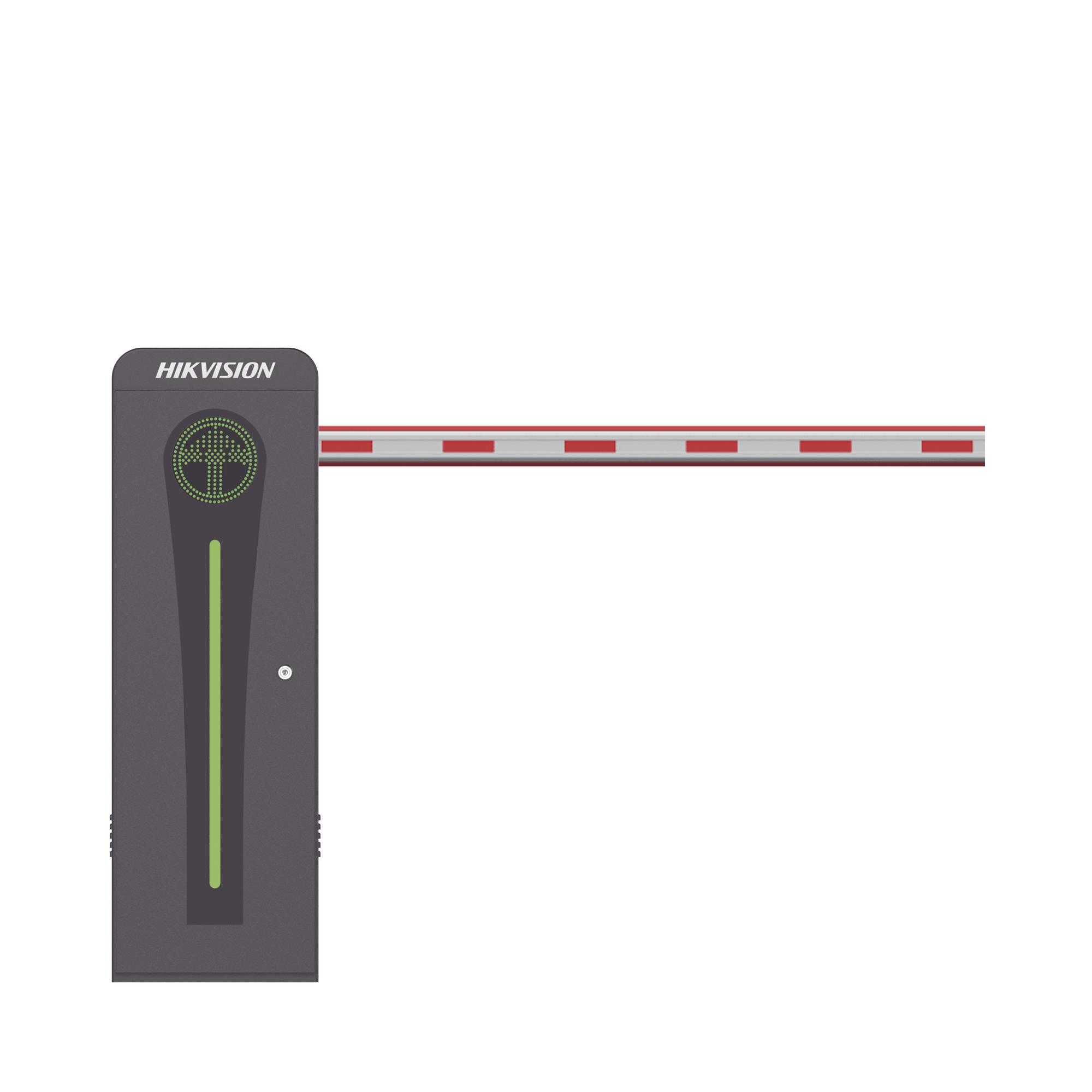 Hikvision kt-320-led(4mr) Barrera Vehicular con Brazo Iluminado Led 4 mts INCLUIDO / Derecha / Alto Desempeño / Brushless / Semáforo Rojo-Verde en Gabinete / Incluye 2 Controles Remotos