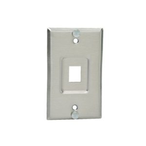 Panduit kwpy Placa de Pared Telefónica, Salida de 1 Puerto Keystone, de Acero Inoxidable