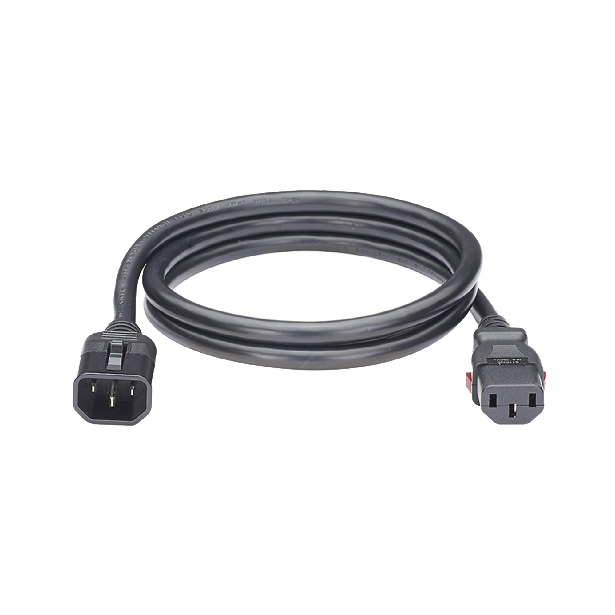 Panduit lpca13-x Cable de Alimentación Eléctrica Con Bloqueo de Seguridad, de IEC C14 a IEC C13, 1.8 Metros de Largo, Color Negro, Paquete de 10 Piezas
