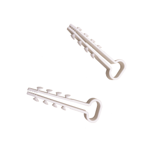 Linkedpro lphold10 Bolsa con 100 clips sujetadores de plástico para cables de 6 a 12 mm. Ideales para instalaciones en pared, brindan sujeción firme y segura.