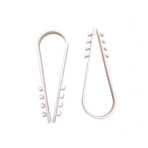 Linkedpro lphold25 Bolsa con 100 clips sujetadores de plástico para cables de 19 a 25 mm. Ideales para instalaciones en pared, brindan sujeción firme y segura.