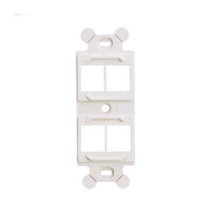 Panduit nk4106mfiw Marco de Módulo Dúplex, Para Placas Frontales Estándar NEMA 106, Acepta 4 Módulos Keystone, Color Blanco Mate