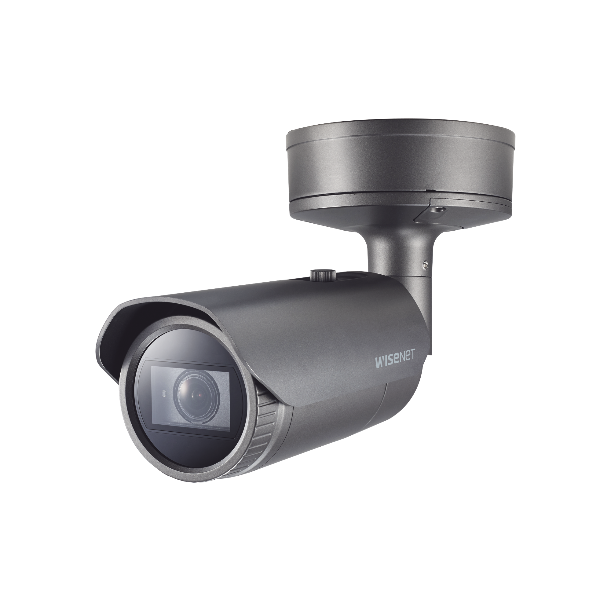 Hanwha Techwin Wisenet pno-a9081r Camara Bala IP 4K con IA / Lente Motorizado 4.5 a 10mm / P-Iris / WDR 120dB / H.265 / RanuraSD / Protección IP67 IK10 NEMA4X