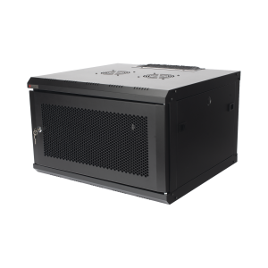 Precision ps-06-550d Gabinete de Pared PRECISION 19 in 6UR (455mm) - Puerta Perforada Incluye: 2 Ventiladores y Panel Cepillo