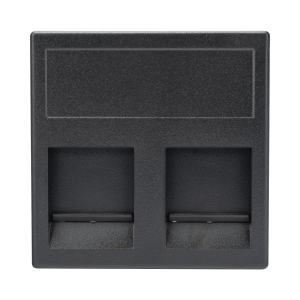 Simon sm-2-key-n Módulo Color Negro con 2 Espacios para Jack Keystone con Guardapolvo para las Cajas de Escritorio Ofiblock y Teleblock / (KB76/14)