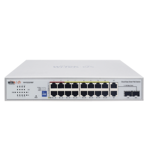 Wi-Tek wi-pces218gf Switch PoE / Administración en la nube / Con 4 puertos 10/100 Mbsp PoE af/at / 2 Puertos Uplink 10/100 MBPS /  Presupuesto 60 W / PoE hasta 250 metros / Soporta protocolo ONVIF