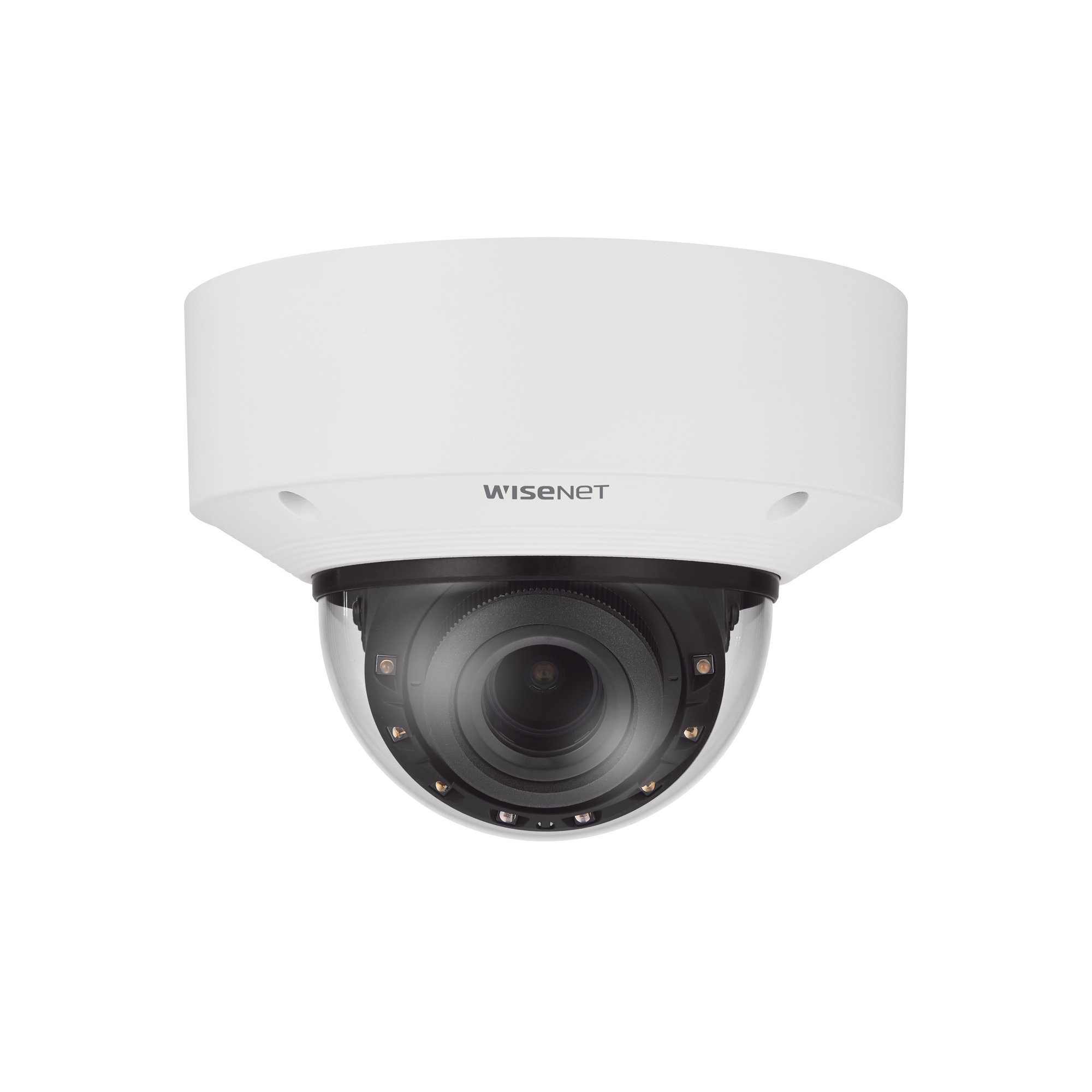 Hanwha Techwin Wisenet xnv-c6083r Cámara Domo 2MP con IA, Antivandalica / Lente Motorizado de 2.8 a 12mm / IR 40m / WDR 120dB / Ranura MicroSD / IP66 IP67 IK10 NEMA4X