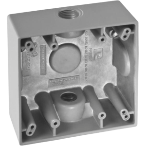 Rawelt rc0482 Caja Cuadra de 1/2 a Prueba de Intemperie/ Cuenta con 2 salidas.