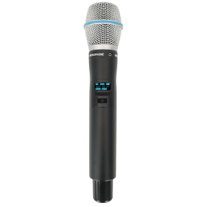 Epcom Proaudio ep-59h Micrófono Mano Inalámbrico EP-59H | Rango Frecuencia 470-510MHz, 540-590MHz, 640-690MHz, 807-830MHz | Potencia Salida ?10dBm | Autonomía >10 Horas | Mute Automático por Caída | Display OLED | 7 Niveles Potencia Aju