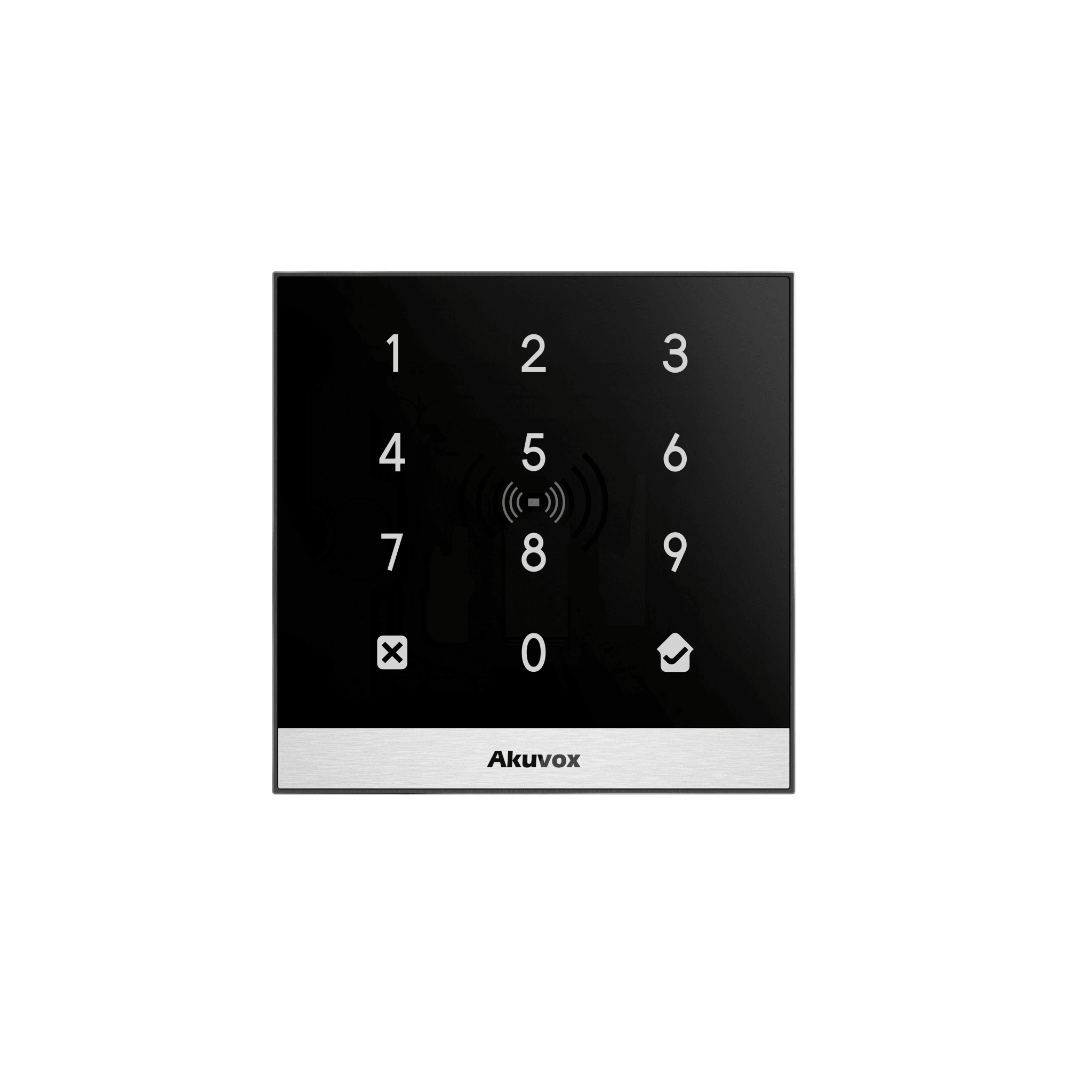 Akuvox a02kit Teclado de Control de Acceso + Bracket de Instalación / Administración 100% en la Nube / Interfaz WEB / POE / Lector Prox 125 kHz / MIFARE 13.56MHz / NFC / APP Smart Plus / Control de 1 Puerta / PIN Para Visitas / IP65