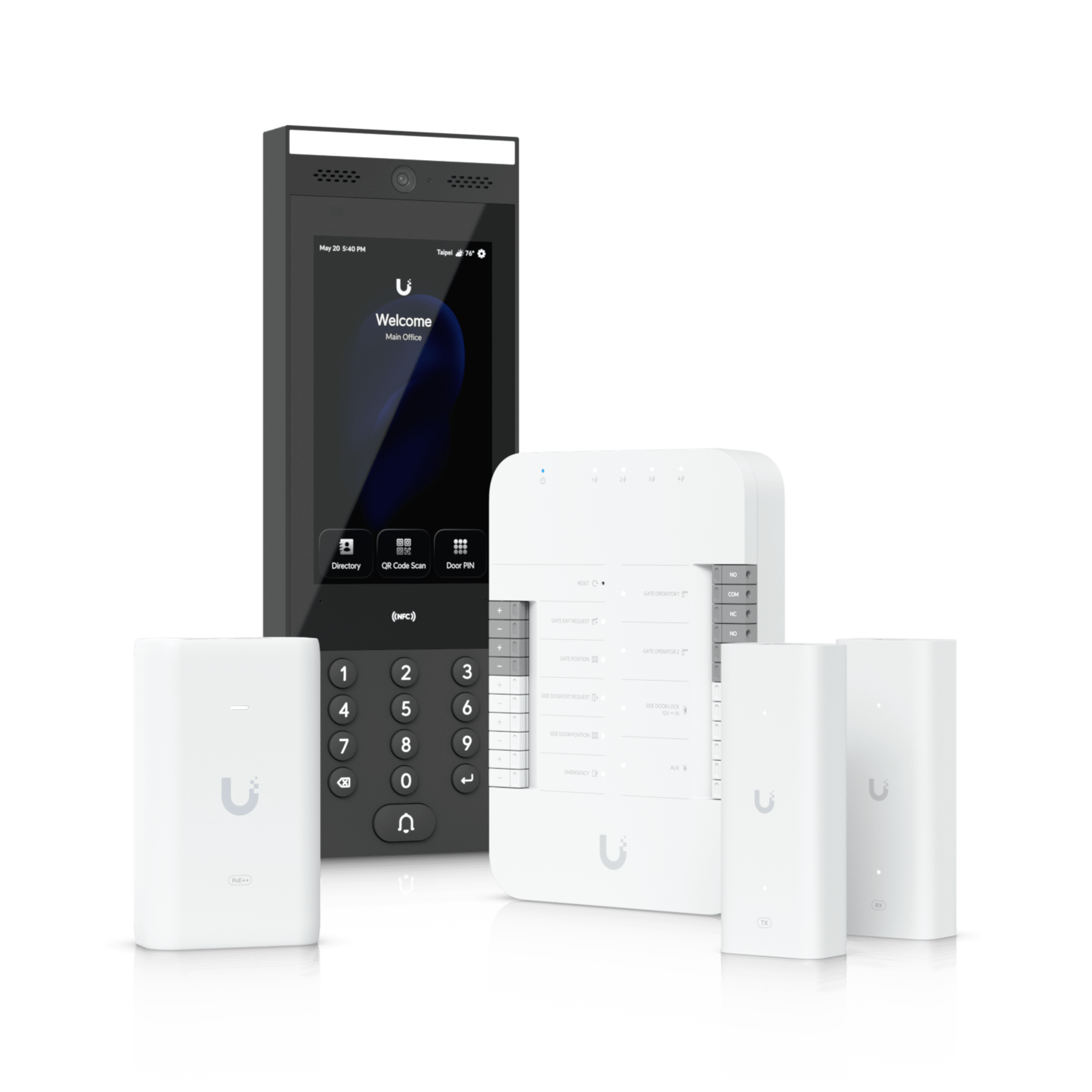 Ubiquiti Inc ua-g3-sk-gate Kit de Inicio de Control de Acceso UniFi / Hub Gate / Intercomunicador G3 / Adaptador PoE++ / Extensores de Par Trenzado