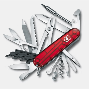 Victorinox 1.7775.t Navaja Multifunción Cyber Tool L / 39 Herramientas Profesionales / Para Técnicos Digitales / Llave Tuercas Tecnológica / Dados Hexagonales D-SUB / Set Bits Phillips-Torx-Hex / ABS-Cellidor Rojo / Fabricación Suiza