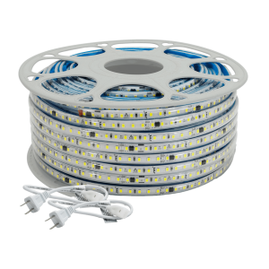 Jwj jlml-2835-07b Manguera LED Luminosa Blanca de Resina Transparente y Flexible / Para uso Interior o Exterior / Carrete de 50 m/ 110V CA  4.2 A/ 500 W Potencia / T.C.C. 6500 K.