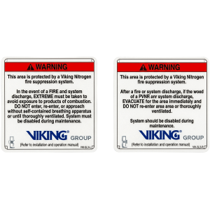 Viking 24587-s Señalamiento de Advertencia Exterior Nitrogeno | Sistemas de Extinción Oxeo
