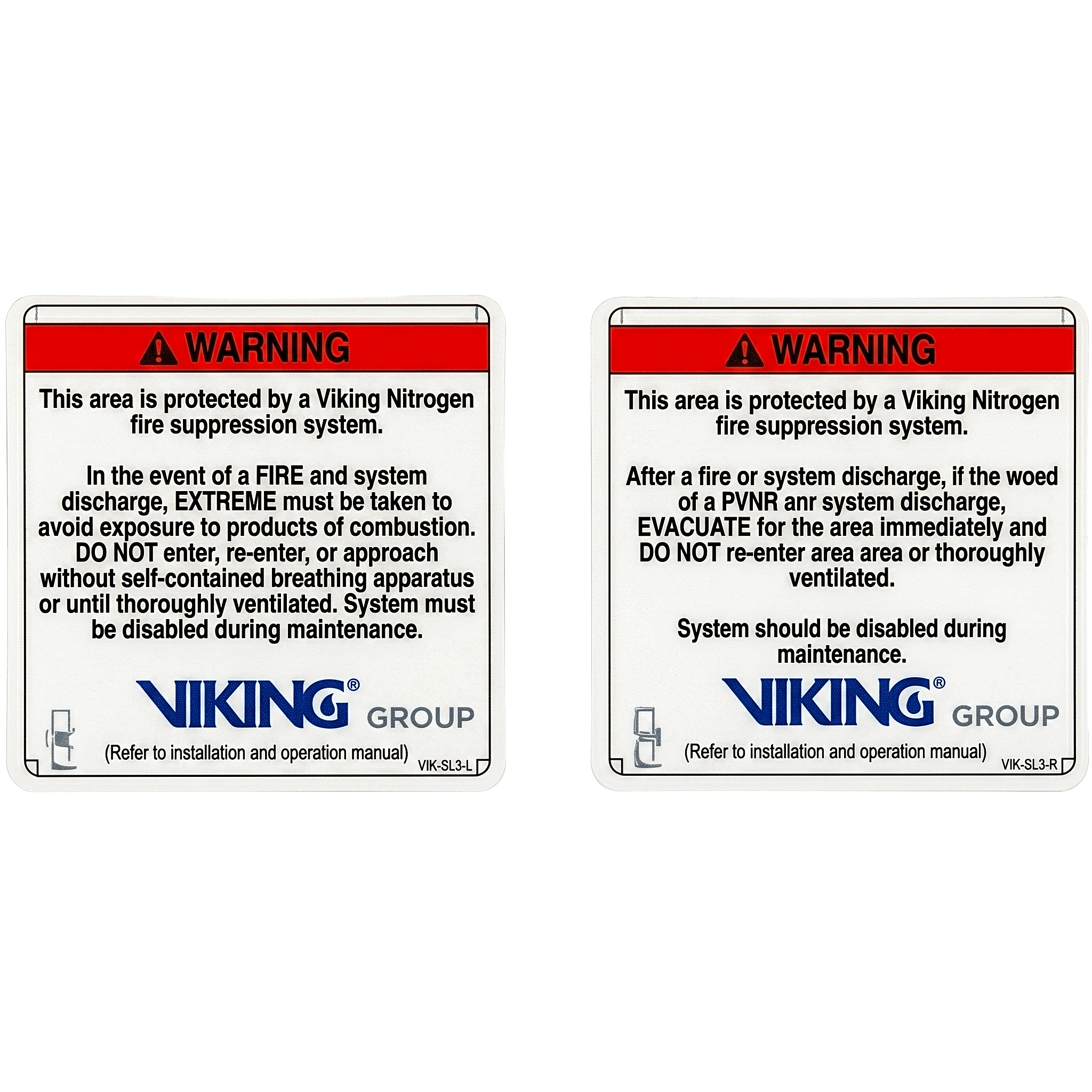 Viking 24587-s Señalamiento de Advertencia Exterior Nitrogeno | Sistemas de Extinción Oxeo