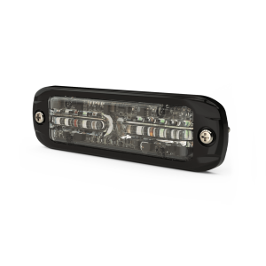 Ecco cd3802rbwsb Luz Auxiliar de 18 LEDS, Tricolor Rojo/Azul/Blanco, Lente transparente, Bisel Negro