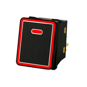 Accesspro apb-08221-r Interruptor tipo Switch con Led Color Rojo / IP65 / Diseño Industrial con panel de Aluminio / NO, COM, NC / Terminales tipo F1