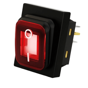 Accesspro apb-03121-r Interruptor tipo Switch con Led Color Rojo / IP65 / Diseño Industrial / NO, COM, NC / Terminales tipo F1