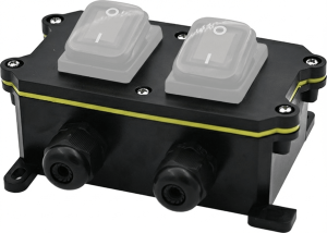 Accesspro ap-boxwb2-4t Caja de Plástico ABS/PA66 para Interruptores AccessPRO /  Compatible con los Interruptores APB-0 Series / IP65 / 4 Puertos de Conexión