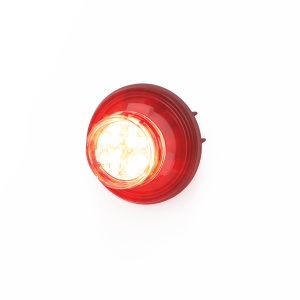 Ecco cd9012rw Estrobo Oculto de 12 LED, Rojo/Claro, Bisel Negro, Lente Transparente