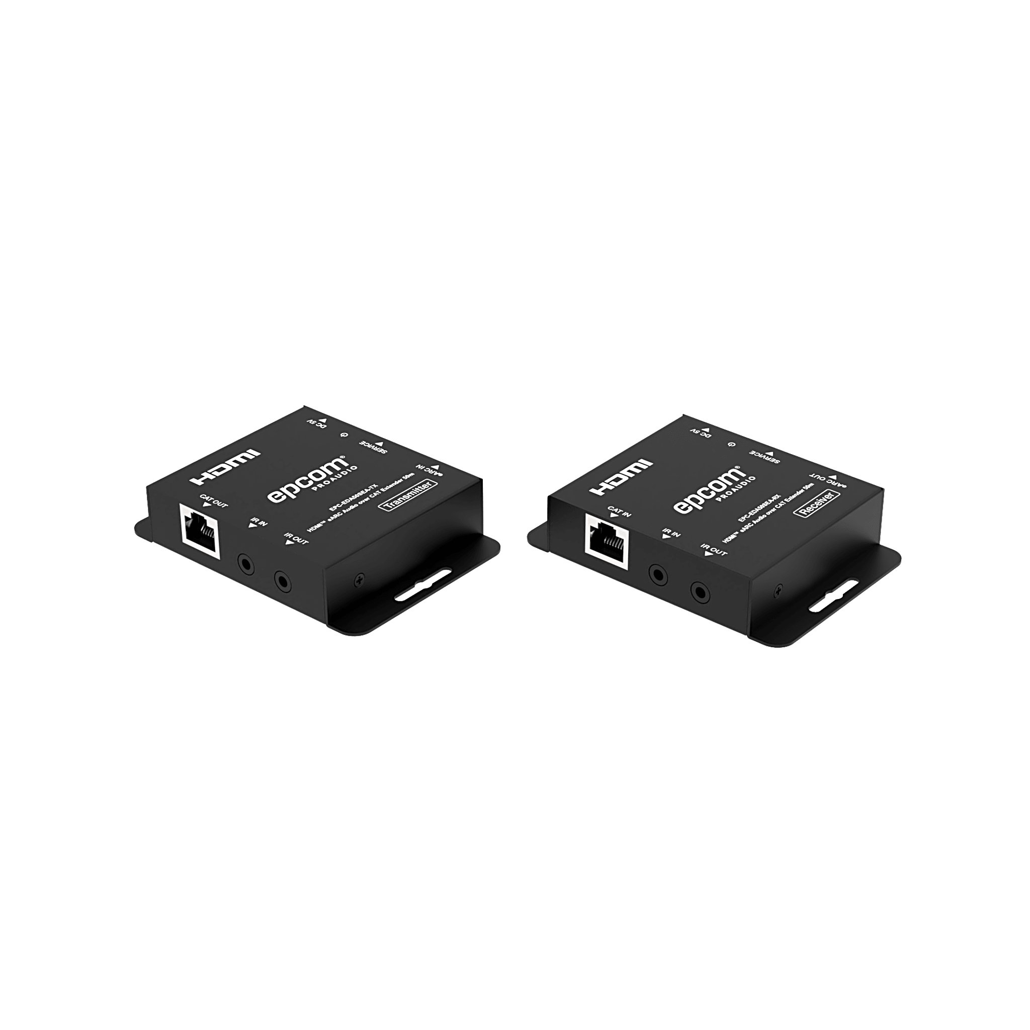 Epcom Proaudio epc-eda50sea Extensor Audio HDMI eARC | 50 Metros | CAT5e/6 | Soporte Dolby Atmos DTS-HD | IR Bidireccional | CEC Passthrough | Carcasa Metálica