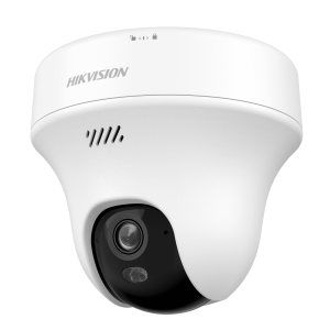 Hikvision ds-2cfwq5 Turret PT IP 5 Megapixel (3K) Megapixel / Lente 2.8 mm / Dual Light (10 mts IR + 10 mts Luz Blanca) / Wi-Fi 6 / Interior / ACUSENSE / dWDR  / H.265 / Audio Bidireccional (Micrófono y Bocina) / 5 VCD