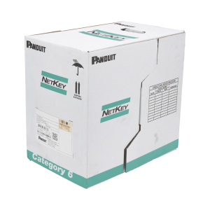 Panduit nuc5c04bu-me Bobina de Cable UTP 305 Metros (1000 Pies) de Cobre, NetKey, Azul, Categoría 5e (24 AWG), PVC (CM), de 4 Pares