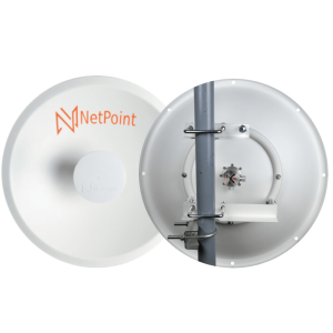 Netpoint npprouw 1 Antena Direccional Dual-Polaridad Alto Rendimiento / diámetro  de 39.6 cm / 4.9-7.2 GHz / Ganancia 27 dBi / SLANT de 45 ° o 90 °  / Conector N-Hembra / Montaje, jumpers y radomo incluidos.